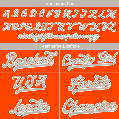 Benutzerdefinierte Authentisch Baseball-Trikot Orange Netz