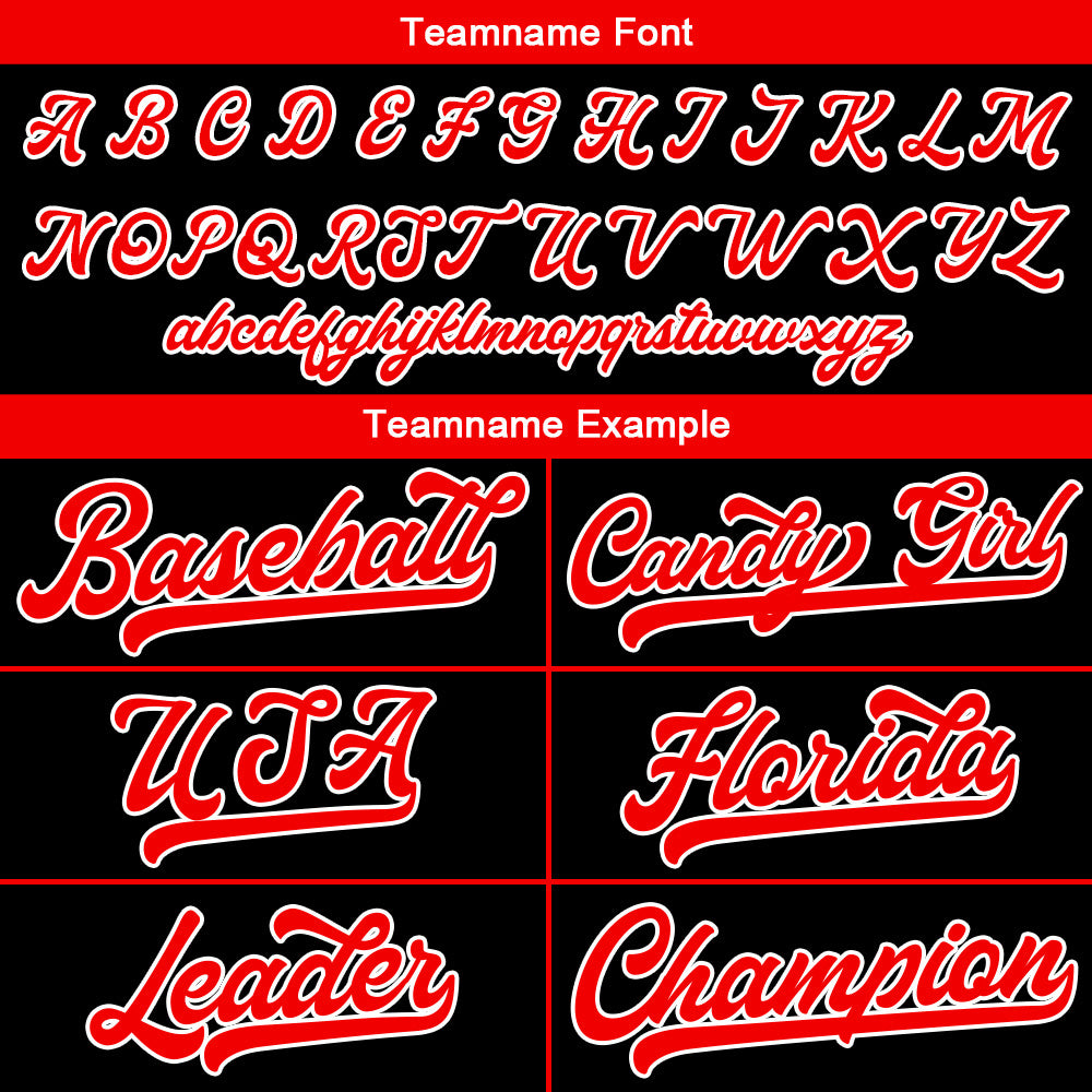 Benutzerdefinierte Authentisch Baseball-Trikot Schwarz-Rot