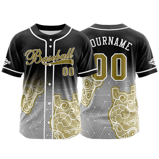 Benutzerdefiniert Schwarz Grau  Gelb Baseball Uniformen Drucken für Jungs Mädchen und Kinder Machen Ihr Team Mehr Vielfältig