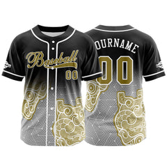 Benutzerdefiniert Schwarz Grau  Gelb Baseball Uniformen Drucken für Jungs Mädchen und Kinder Machen Ihr Team Mehr Vielfältig
