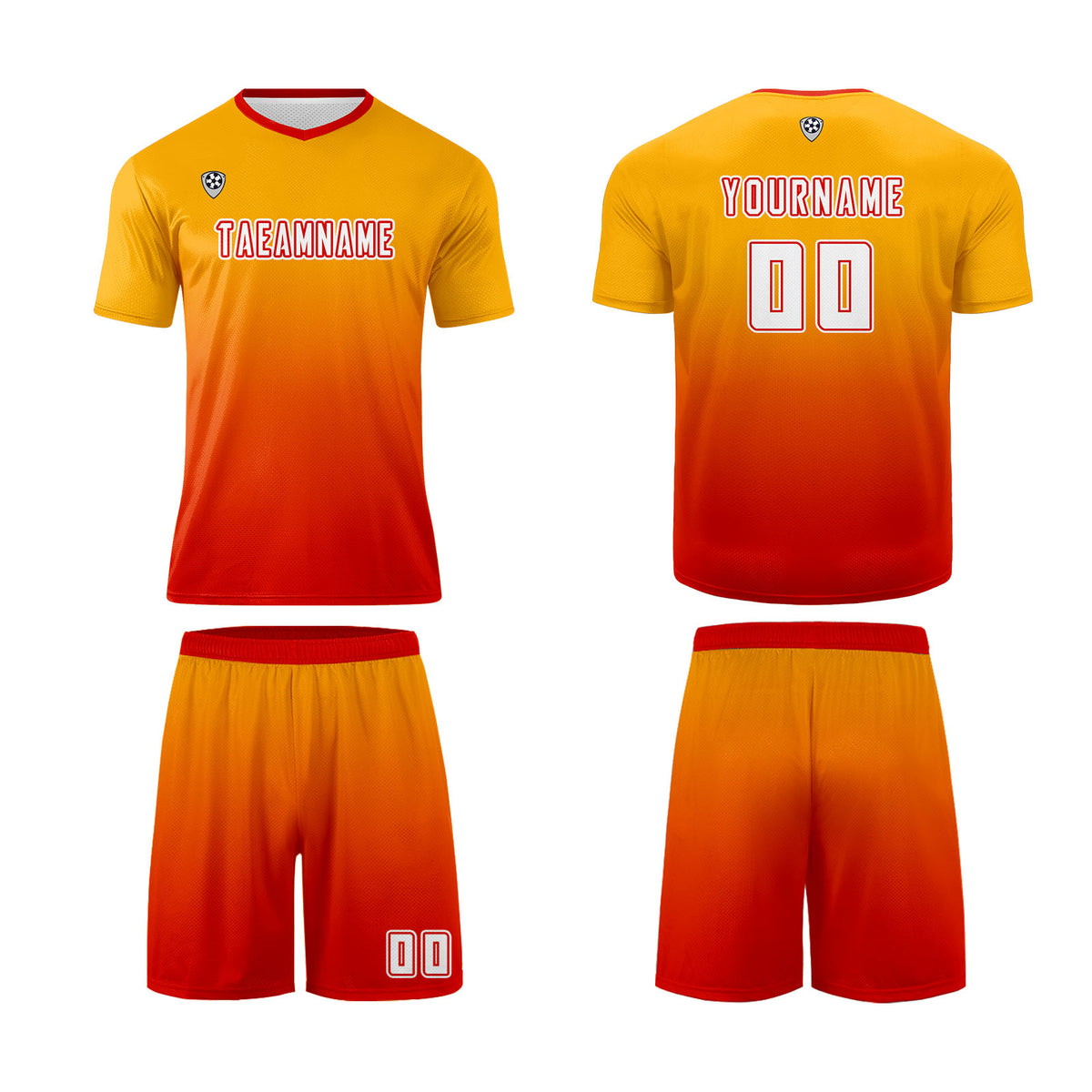 Benutzerdefinierte Orange Rot Trikots für Männer Frauen Personalisierte Fußball Uniformen für Erwachsene und Kind