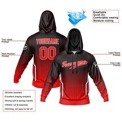 Benutzerdefiniert Schwarz Rot Tarnung Sport Jersey Satz Trainingsanzug Zur Seite fahren Kapuzenpullover Oberteile und Hose Satz Königlich