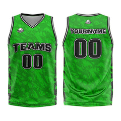 Benutzerdefinierter Grün Schwarz Basketball Jersey Uniform Anzug gedruckt Ihr Logo Name Nummer