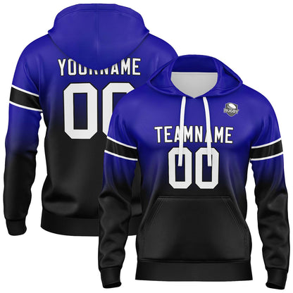 Benutzerdefinierter Verlauf Sweatshirt-Hoodie für Mann, Frau, Mädchen, Junge. Drucken Sie Ihr Logo, Ihren Namen und Ihre Nummer