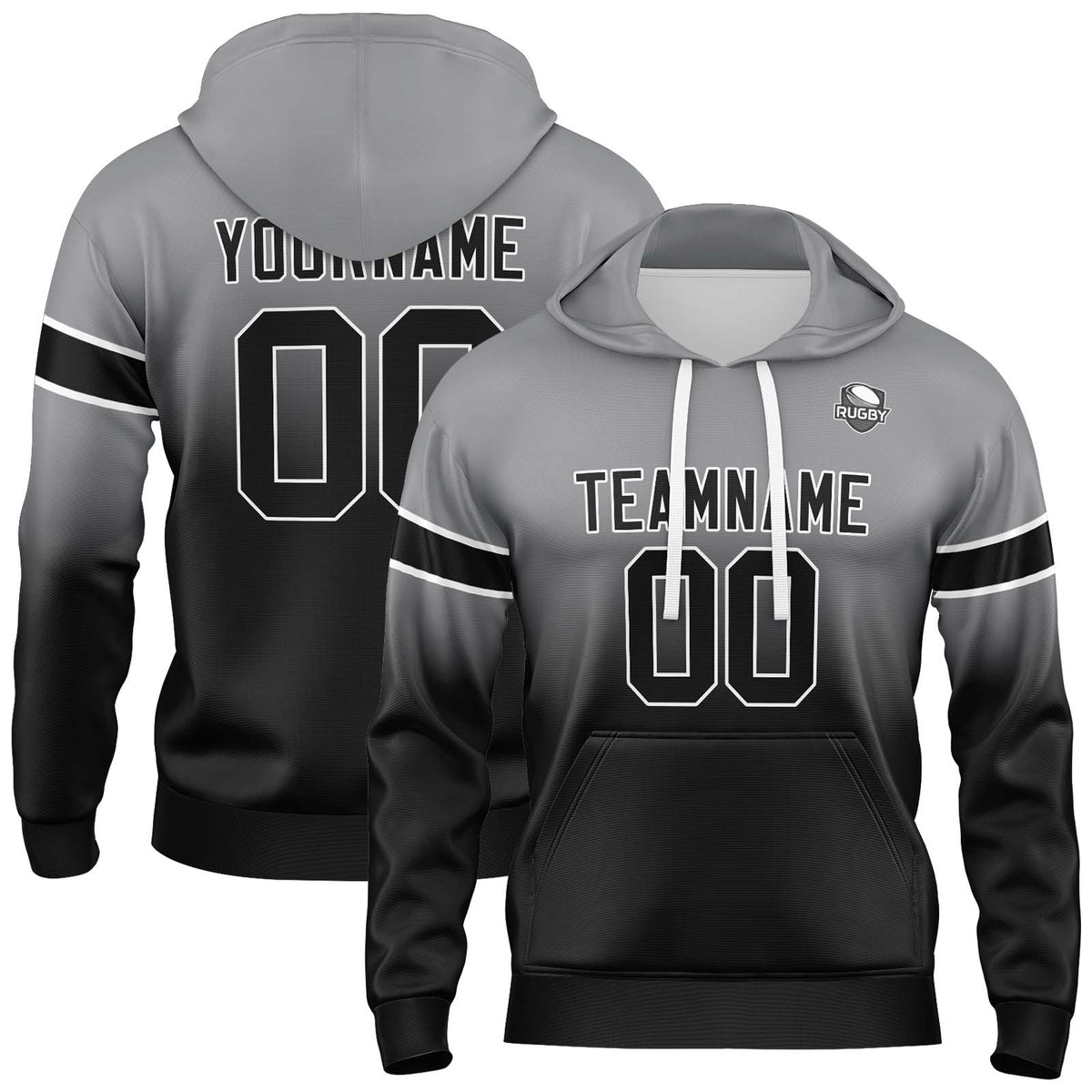 Benutzerdefinierter Verlauf Sweatshirt-Hoodie für Mann, Frau, Mädchen, Junge. Drucken Sie Ihr Logo, Ihren Namen und Ihre Nummer ﻿