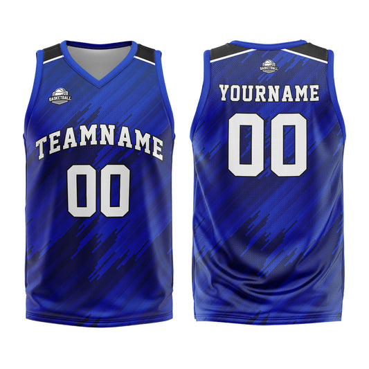 Benutzerdefinierter Royal Basketball Jersey Uniform Anzug gedruckt Ihr Logo Name Nummer