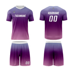 Benutzerdefinierte Blau Lila Rosa Trikots für Männer Frauen Personalisierte Fußball Uniformen für Erwachsene und Kind