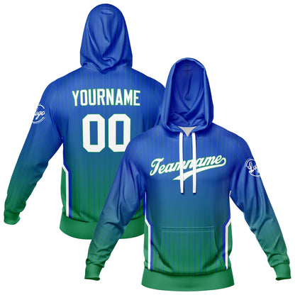 Benutzerdefiniert Blau Grün Tarnung Sport Jersey Satz Trainingsanzug Zur Seite fahren Kapuzenpullover Oberteile und Hose Satz Königlich