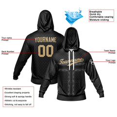 Benutzerdefiniert Schwarz Tarnung Sport Jersey Satz Trainingsanzug Zur Seite fahren Kapuzenpullover Oberteile und Hose Satz Königlich