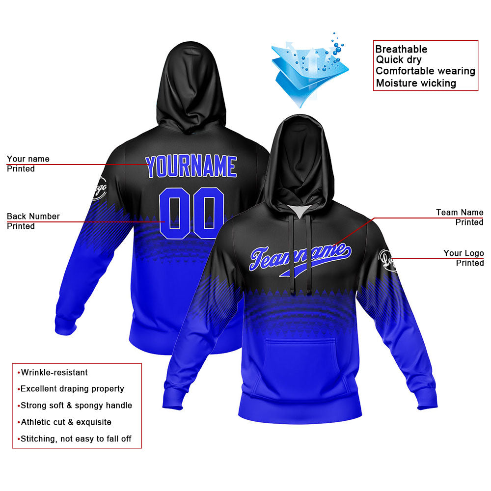 Benutzerdefiniert Schwarz Blau Tarnung Sport Jersey Satz Trainingsanzug Zur Seite fahren Kapuzenpullover Oberteile und Hose Satz Königlich