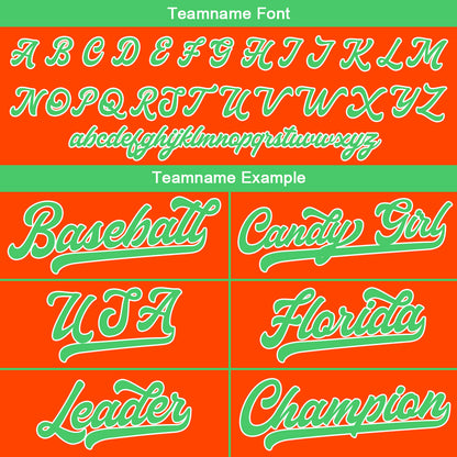 Benutzerdefinierte Authentisch Baseball-Trikot Orange-Green