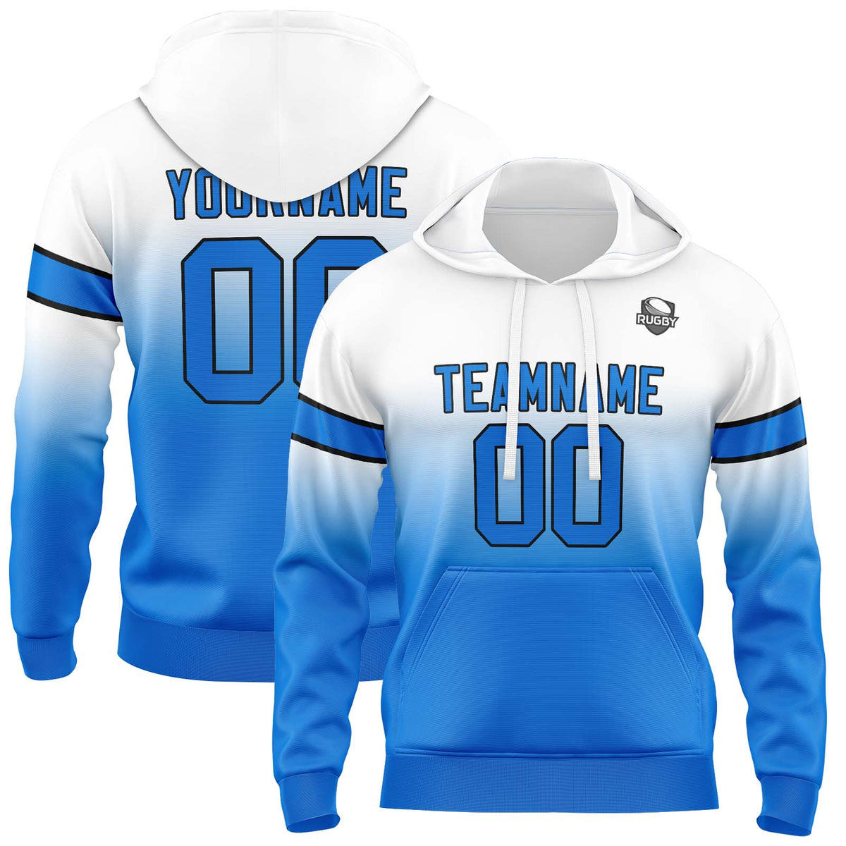 Benutzerdefinierter Verlauf Sweatshirt-Hoodie für Mann, Frau, Mädchen, Junge. Drucken Sie Ihr Logo, Ihren Namen und Ihre Nummer