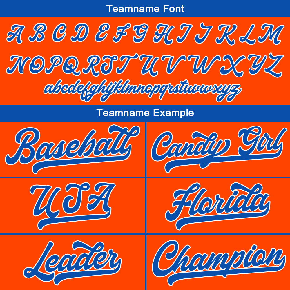 Benutzerdefinierte Authentisch Baseball-Trikot Orange-königlich