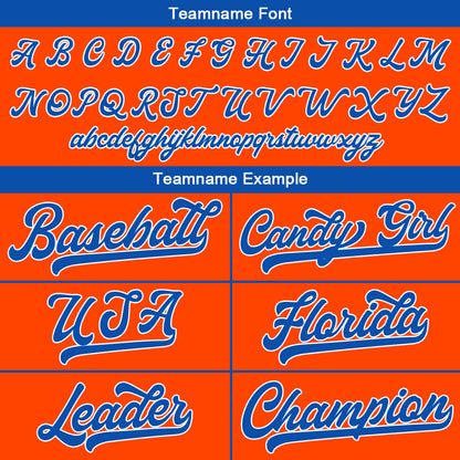 Benutzerdefinierte Authentisch Baseball-Trikot Orange-königlich