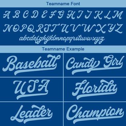 Benutzerdefinierte Authentisch Baseball-Trikot Royal-Hellblau