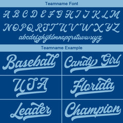 Benutzerdefinierte Authentisch Baseball-Trikot Royal-Hellblau
