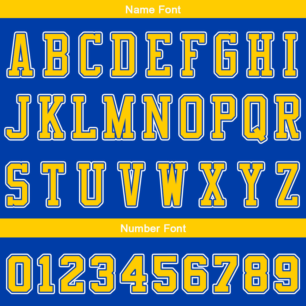 Benutzerdefinierte Royal Gelb Reversible Basketball Jersey Personalisierte Name Nummernlogo drucken