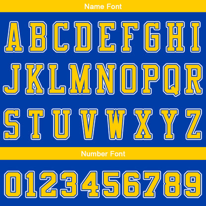 Benutzerdefinierte Royal Gelb Reversible Basketball Jersey Personalisierte Name Nummernlogo drucken