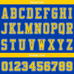 Benutzerdefinierte Royal Gelb Reversible Basketball Jersey Personalisierte Name Nummernlogo drucken