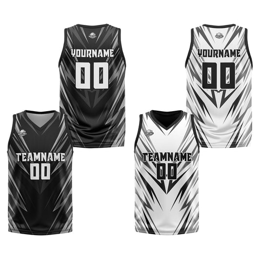 Benutzerdefinierte Schwarz Reversible Basketball Jersey Personalisierte Print Name Nummer Logo