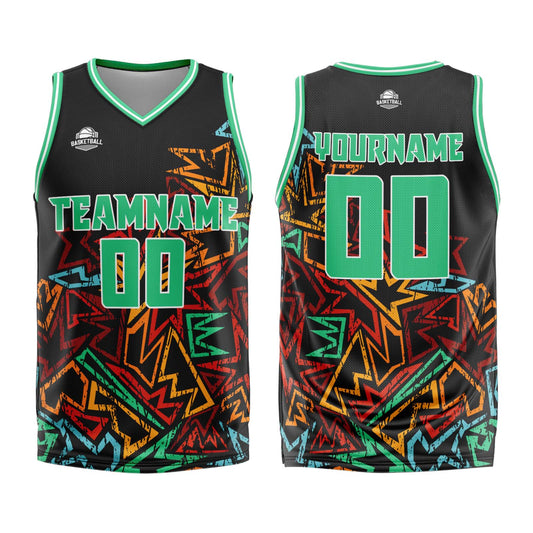 Benutzerdefinierter Grün Basketball Jersey Uniform Anzug gedruckt Ihr Logo Name Nummer