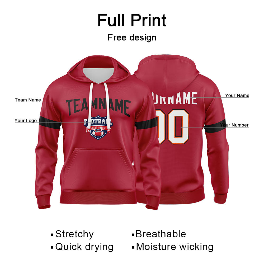 Benutzerdefinierter Sweatshirt-Hoodie für Mann, Frau, Mädchen, Junge. Drucken Sie Ihr Logo, Ihren Namen und Ihre Nummer
