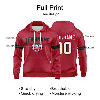 Benutzerdefinierter Sweatshirt-Hoodie für Mann, Frau, Mädchen, Junge. Drucken Sie Ihr Logo, Ihren Namen und Ihre Nummer