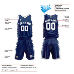 Benutzerdefinierter Reversible Basketballanzug für Erwachsene und Kinder Personalisiertes Trikot