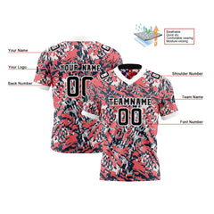 Benutzerdefinierte Rot Blau Reversibel Fußball Trikot Personalisierte Gradient Fußball Shirts für Männer gedruckt Team Name Nummer Logo
