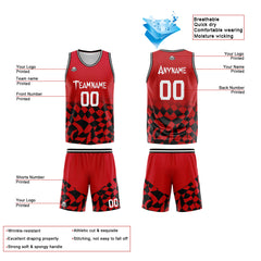 Benutzerdefinierte Reversible Basketball Jersey Personalisierte Print Name Nummer Logo Gitter-Lila&Pink