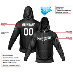 Benutzerdefiniert Schwarz Tarnung Sport Jersey Satz Trainingsanzug Zur Seite fahren Kapuzenpullover Oberteile und Hose Satz Königlich