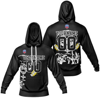 Benutzerdefinierter Sweatshirt-Hoodie für Mann, Frau, Mädchen, Junge. Drucken Sie Ihr Logo, Ihren Namen und Ihre Nummer