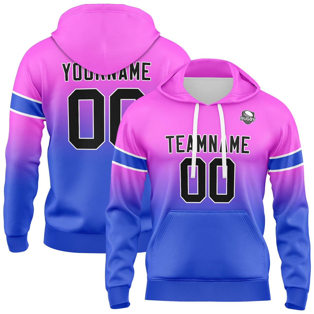 Benutzerdefinierter Verlauf Sweatshirt-Hoodie für Mann, Frau, Mädchen, Junge. Drucken Sie Ihr Logo, Ihren Namen und Ihre Nummer