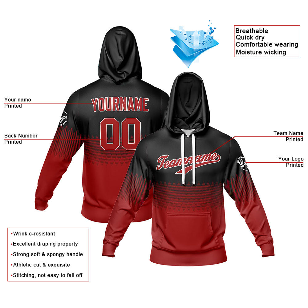 Benutzerdefiniert Schwarz Tief Rot Tarnung Sport Jersey Satz Trainingsanzug Zur Seite fahren Kapuzenpullover Oberteile und Hose Satz Königlich