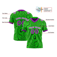 Benutzerdefinierte Grün Lila Reversibel Fußball Trikot Personalisierte Gradient Fußball Shirts für Männer gedruckt Team Name Nummer Logo