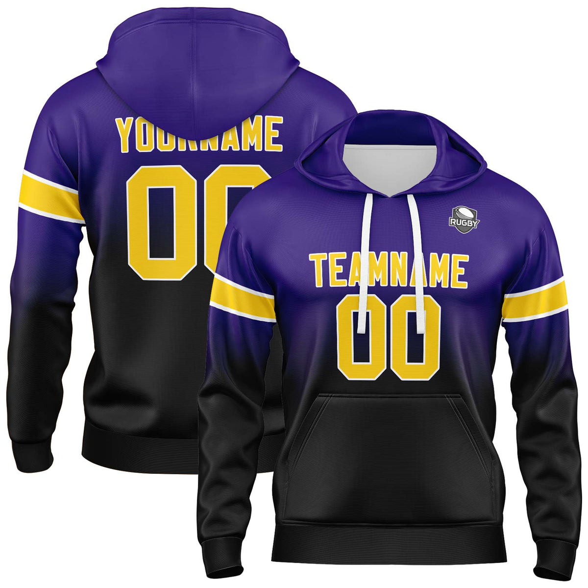 Benutzerdefinierter Verlauf Sweatshirt-Hoodie für Mann, Frau, Mädchen, Junge. Drucken Sie Ihr Logo, Ihren Namen und Ihre Nummer