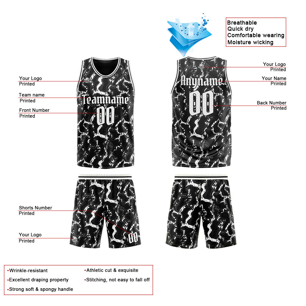 Benutzerdefinierte Reversible Basketball Jersey Personalisierte Print Name Nummer Logo Neon Grün&Schwarz&Weiß