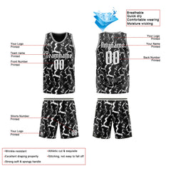 Benutzerdefinierte Reversible Basketball Jersey Personalisierte Print Name Nummer Logo Neon Grün&Schwarz&Weiß