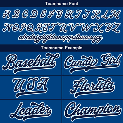Benutzerdefinierte Authentisch Baseball-Trikot Royal Netz