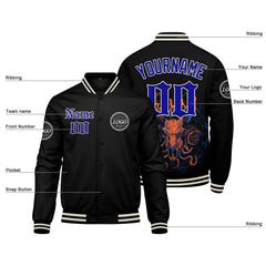 Benutzerdefinierte Verlauf Varsity-Jacke. Letterman-Jacke Royal