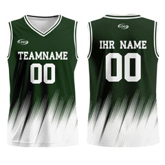 Benutzerdefinierter Olivgrün Weiß Basketball Jersey Uniform Anzug gedruckt Ihr Logo Name Nummer