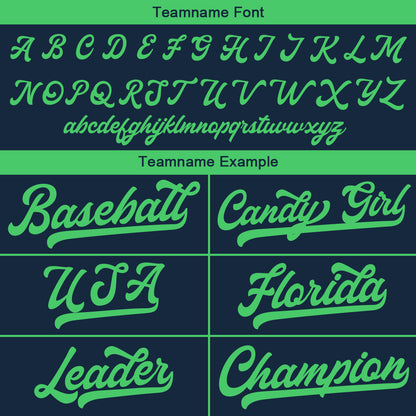 Benutzerdefinierte Authentisch Baseball-Trikot Marine-Grün