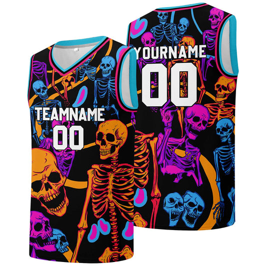 Individuelle Basketball-Jersey für Männer und Frauen. Gestickter und gedruckter Name, Nummer und Logo