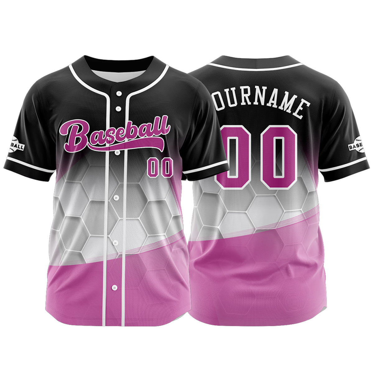 Benutzerdefiniert Schwarz Baseball Uniformen Drucken für Jungs Mädchen und Kinder Machen Ihr Team Mehr Vielfältig