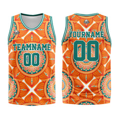 Benutzerdefinierter Basketball Jersey Uniform Anzug gedruckt Ihr Logo Name Nummer Orange