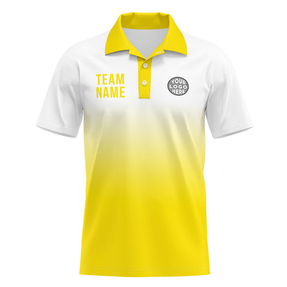 Benutzerdefinierte Gelb Fußball Polo-Shirts Fügen Sie Ihr Einzigartiges hinzu Logo/Name/Nummer