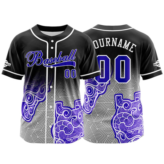 Benutzerdefiniert Schwarz Grau  Lila Baseball Uniformen Drucken für Jungs Mädchen und Kinder Machen Ihr Team Mehr Vielfältig
