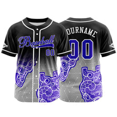 Benutzerdefiniert Schwarz Grau  Lila Baseball Uniformen Drucken für Jungs Mädchen und Kinder Machen Ihr Team Mehr Vielfältig