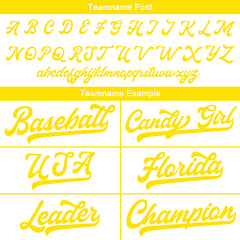 Benutzerdefinierte Authentisch Baseball-Trikot Weiß Gelb