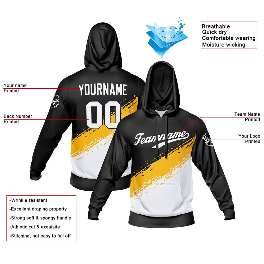 Benutzerdefiniert Schwarz Weiß Tarnung Sport Jersey Satz Trainingsanzug Zur Seite fahren Kapuzenpullover Oberteile und Hose Satz Königlich